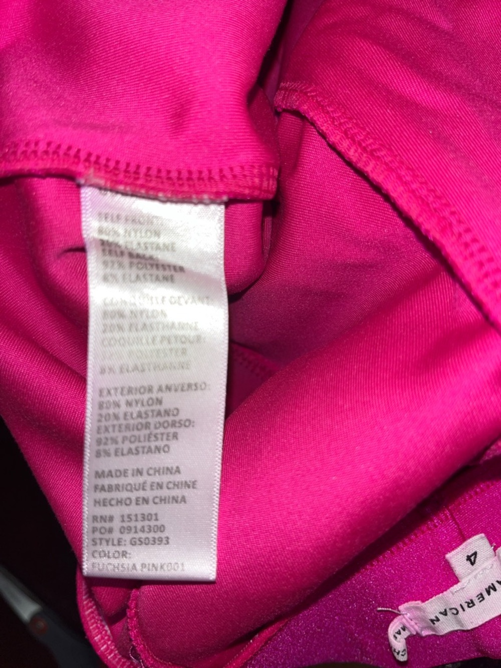 Good American Hot Pink Shiny Stirrup Pants Size 4 - Picture 8 of 8